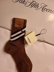 New Burberry Men’s Signature Logo Socks - New with Tags. Authentic - Picture 1 of 8
