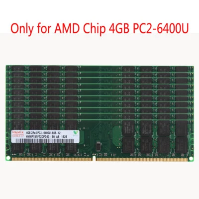 For AMD Hynix 10pcs 4GB 2RX4 PC2-6400U DDR2 800Mhz Memory DIMM Desktop RAM @HP - Image 1 of 4