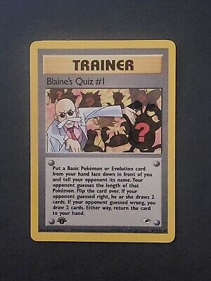2000 Pokémon TCG - Gym Heroes: Trainer Blaine's Quiz #1 1st Edition #99/132 - NM