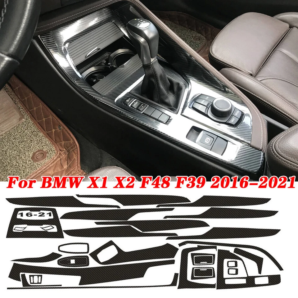 For BMW X1 X2 f48 f39 2016-2021 5D Carbon Fiber Pattern Interior DIY Trim Decals Foto 1 de 4
