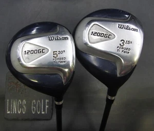 Set of 2 Wilson 1200GC Forged Ti Face 3+5 Woods Regular Graphite Shafts - Picture 1 of 5