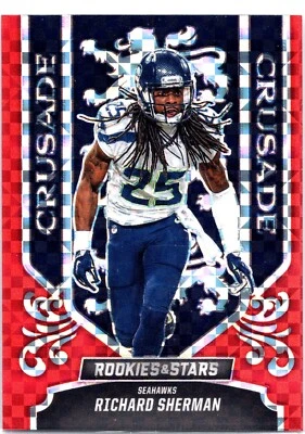 2023 Panini Rookies & Stars - Crusade Red Plaid #CR-28 Richard Sherman Seahawks - Image 1 of 2