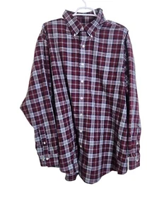 Brooks Brothers Herren Hemd 2XL Supima Baumwolle Royal Stewart kariert Knopf rot - Bild 1 von 5