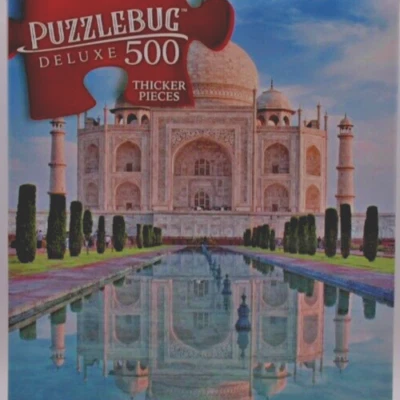 500 Pieces Jigsaw Puzzle Taj Mahal Sunrise Light 20 X 12 Puzzlebug Deluxe - Image 1 of 3