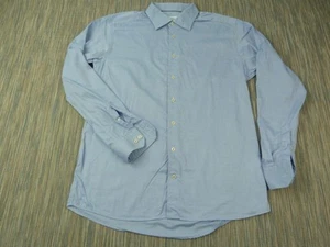 Eton Shirt Mens 17-3/4 Inch Collar (45) Blue Slim Fit Button Up Cotton Sweden - Picture 1 of 11