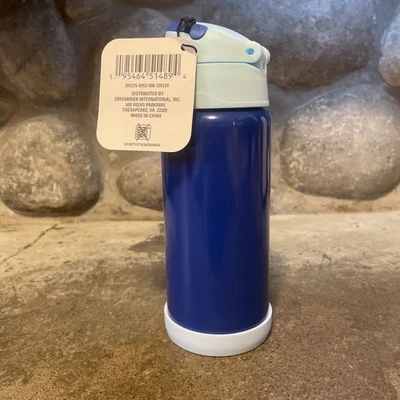 Botella de agua vaso de pared individual para niños con pajita y tapa 20 oz acero inoxidable Foto 1 de 3