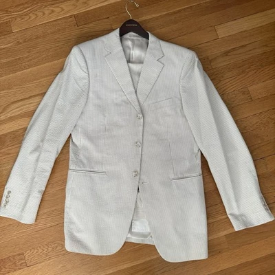 Traje Nordstom Searsucker para hombre - 42L - 3 botones - 34x36 pantalones Foto 1 de 4