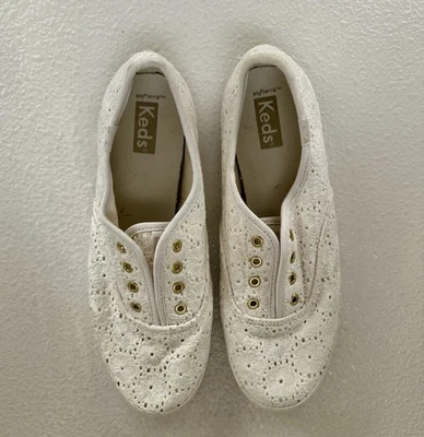 Zapatillas de ganchillo Keds Champion crema para mujer talla 6,5 Foto 1 de 4