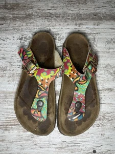 Papillio by Birkenstock "Gizeh" (38/7) sandali floreali Birko-Flor perizoma slides - Foto 1 di 6