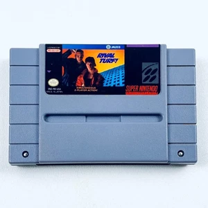 Super Nintendo SNES Rival Turf Authentic Cartridge Only GETESTET FUNKTIONIERT - Bild 1 von 4