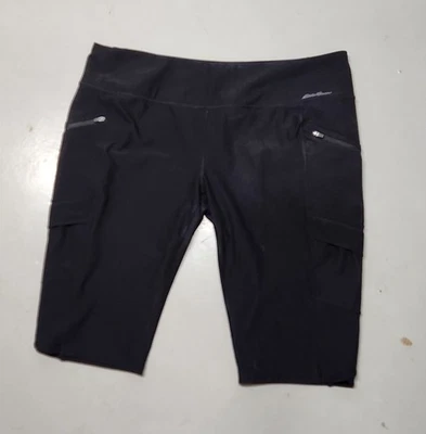 Pantalones cortos ajustados para bicicleta EDDIE BAUER Trail para mujer 2XL bolsillos con cremallera negros elásticos  Foto 1 de 4