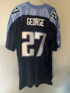 NFL Jersey Titan Eddie George #27 Reebok 2XL 56 Blue - Picture 1 of 3
