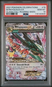M Rayquaza EX 76/108 PSA 10 Pokemon Celebrations: Classic Collection - Picture 1 of 4