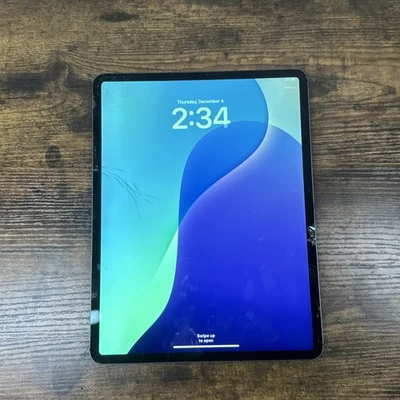 iPad Pro 12.9" 4ta Generación - 256GB - Wi-Fi + Celular - Gris espacial - Pantalla agrietada - Imagen 1 de 4