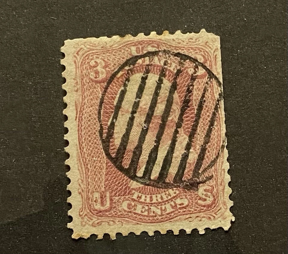 US Early stamps 1800’s Sc #65  fancy cancel good deal! - Image 1 of 1