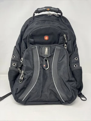 Mochila para computadora portátil SwissGear ScanSmart AirFlow negra viaje negocios llevar 19x14 Foto 1 de 4
