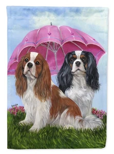 Caroline's Treasures Cavalier Spaniel Royal Subjects Garden Flag PPP3066GF - Picture 1 of 3