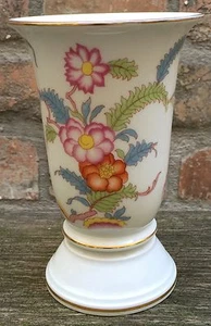 JARRÓN ROSENTHAL ART DECO JAPÓN FLORES DECORACIÓN JAPONESA ASIA 1930 BORDE DORADO - Imagen 1 de 7