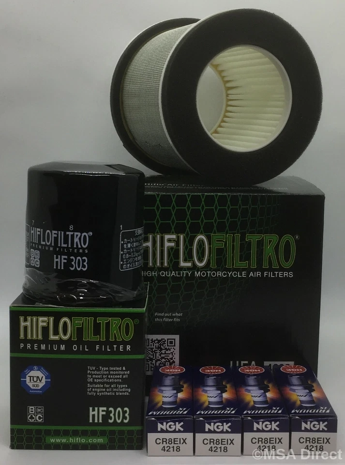 Kit de servicio para YAMAHA XJ600 DIVERSION (Filtros y 4 x Bujías de iridio NGK) Foto 1 de 1