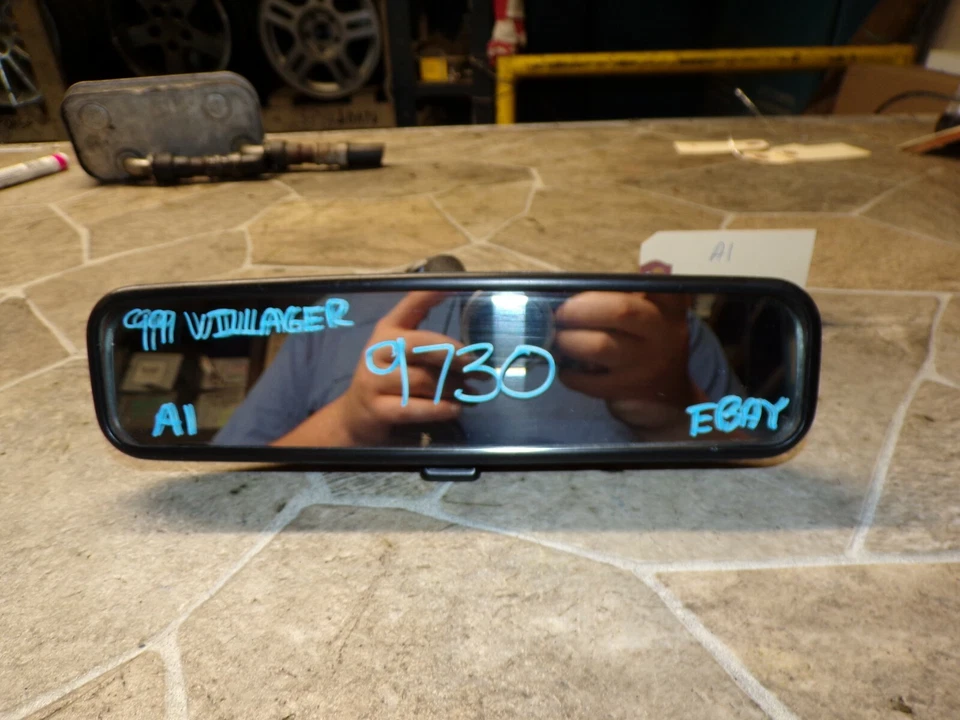 ☼1999-2002 MERCURY VILLAGER INTERIOR REAR VIEW MIRROR W/ MANUAL DIMMING OEM - Image 1 of 4