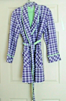 A R Iluson Ahea Cómoda Bata Unisex Algodón Cuadros Talla-OSFM Foto 1 de 4