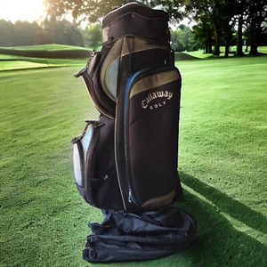Callaway Golf Cart Bag 14-Way Dividers Blue Black Cooler Raincover *Read - Picture 1 of 14