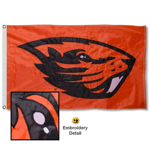 Oregon State University Embroidered and Appliqued Nylon Flag Cover