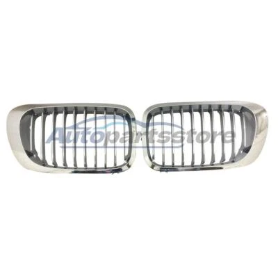 For BMW 3 Series E46 2Door 1999-2003 For M3 01-06 CAO Front Kidney Grille Chrome - Image 1 of 4