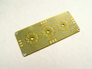 Circuit Prototype Board for Valve Audio Amplifier Radio Project 3 x B7G or B9A - Picture 1 of 2