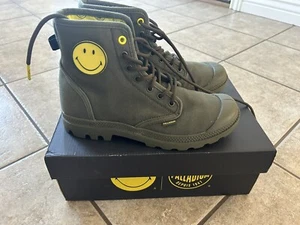 NWB Palladium Pampa Smiley Festbag High Boots, Olive Night, Sz 9.5 Women - Picture 1 of 7