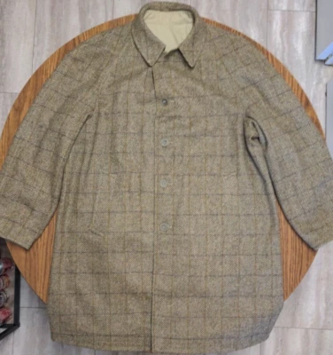 Abrigo De Colección Weather Guild Excel Co. Minneapolis Para Hombre 46L Lana Reversible Tweed Foto 1 de 4