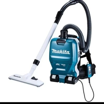Makita VC261DZ Cordless Backpack Vacuum Cleaner 36V 2L Blue (Body Only) New - Image 1 of 4