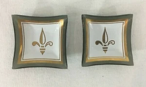 Vintage Boy Scouts of America Glass Ashtray Set - Picture 1 of 3