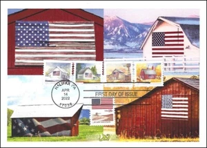Sc. 5684-7 Flags on Barns Dragon Cards FDC - Picture 1 of 1