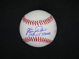 FERGIE JENKINS GREG MADDUX BRUCE SUTTER SIGNED OMLB BASEBALL INSCRIBED - JSA COA - Picture 1 of 7