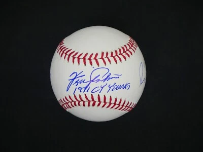 FERGIE JENKINS GREG MADDUX BRUCE SUTTER SIGNED OMLB BASEBALL INSCRIBED - JSA COA - Image 1 of 4