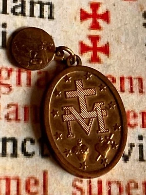 稀有老式批量黄金 8K 奖章 : " Totus tuus" & B.V. St. Mary of Lavro - Meta! — 第 1/4 张图片