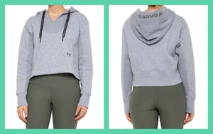 Under Armour ~ Rival Crop Fleece Women's Hoodie Sweatshirt $60 NWT - Picture 1 of 7