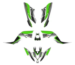 Yamaha Raptor 250 R Graphic Kit Free Custom Service #7900 Green - Foto 1 di 1