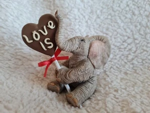 Tuskers Love Is - Chocolate 91276 Elephant Ornament Excellent Used Condition - Picture 1 of 6