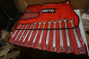 Proto Combo Wrench Set, Antislip, 7-24mm, 18 Pc - Picture 1 of 4