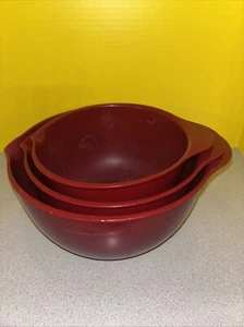 Vintage KitchenAid Set of 3 Red Nesting Mixing Bowls 4.5 qt 3.5 qt 2.5 qt - Picture 1 of 11