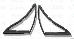 1967 Chevy Camaro Firebird 2pc Vent Window Glass Weatherstrip Seals Pair 67 - Picture 1 of 2