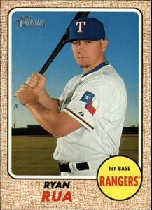 2017 Topps Heritage Baseball Card #338 Ryan Rua