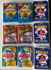Baseball Unopened Wax Packs (1987-1991, 9 Packs)