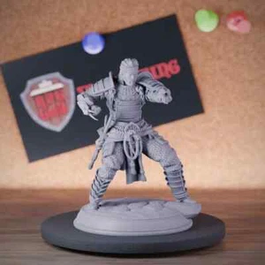 Human Fighter Miniatur Samurai Mini Dungeons and Dragons Mini DnD 5e TTRPG - Bild 1 von 8
