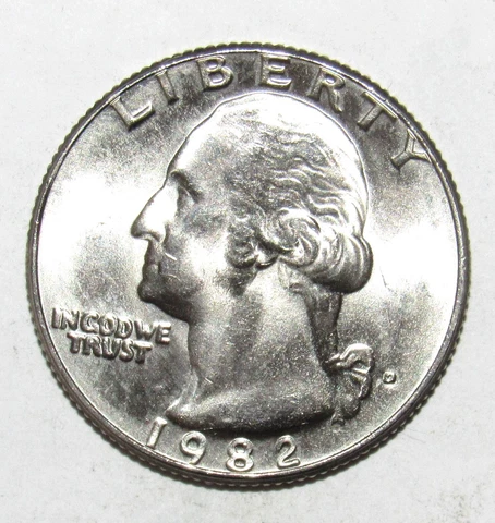 1982 D Washington Quarter BU (T44) Cover