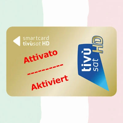 ►TiVuSat HD Gold Card attiva canali italiani HD/4K - SUBITO CHIARO - Immagine 1 di 2