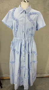 Kate Spade X Target Midikleid Large Ribbon Shirtkleid Cottagecore feminin - Bild 1 von 21