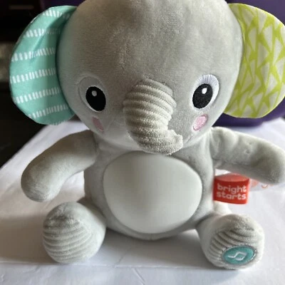Baby Toy Elephant Plush Bright Starts HugaBye Musical Light Up Toy​ Elephant - Image 1 of 4